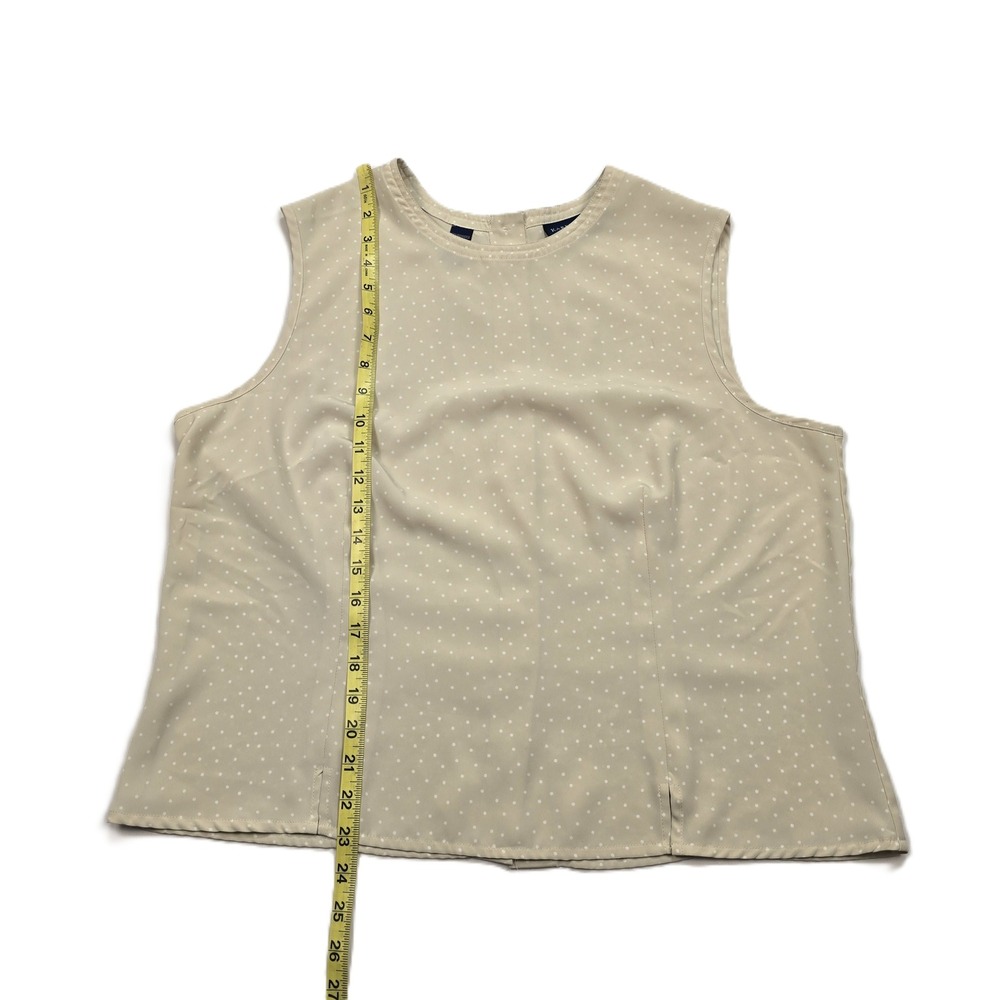 Karen Scott Vintage Polka Dot Button Back Sleeveless Blouse Size XL - Picture 8 of 9